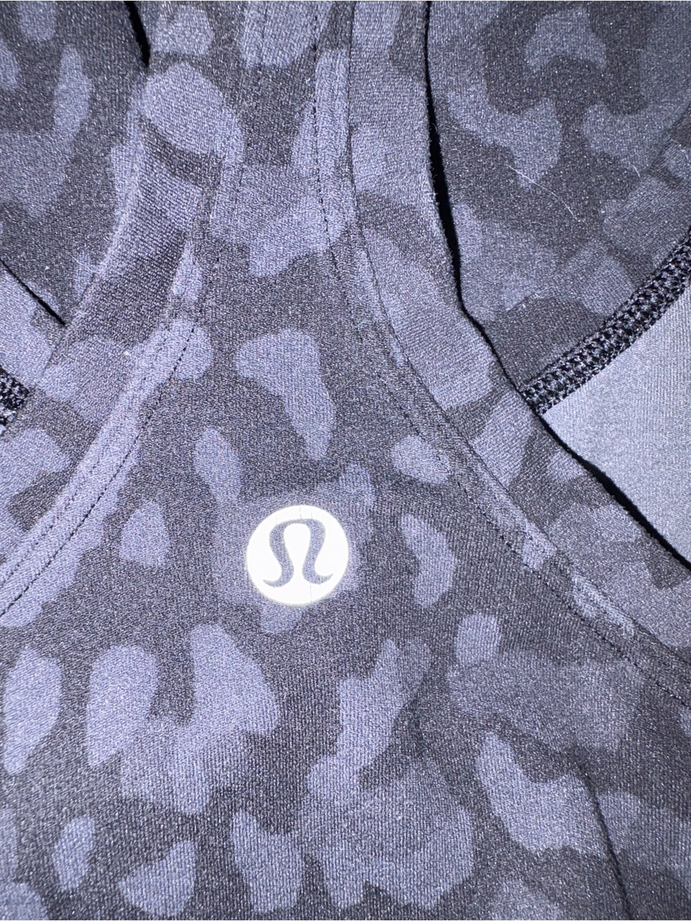 Lululemon Black Leopard Racerback Tank Top No Size Dot - Picture 8 of 9